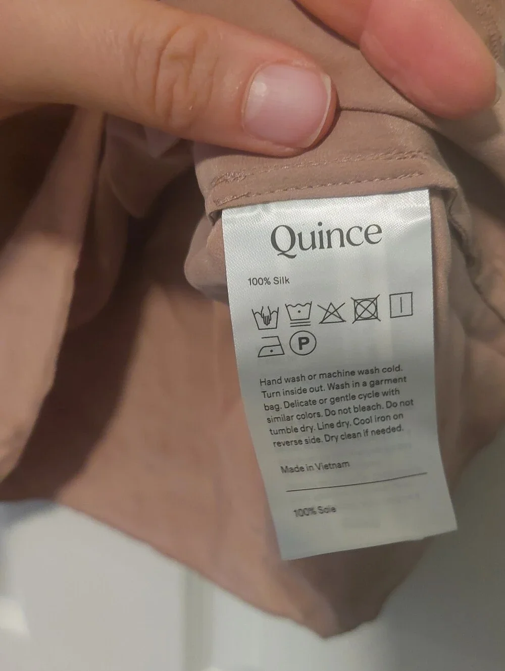 NWT! Quince 100% Washable Toasted Almond Silk Pajama Tank!  Sz. XS (H78)